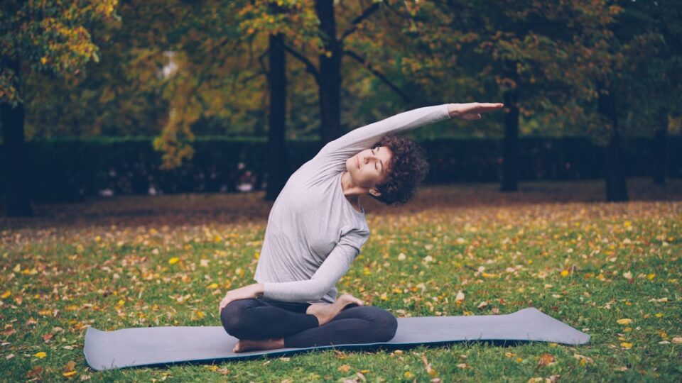 full body stretching routine with a calm mat-based sequence from neck to feet